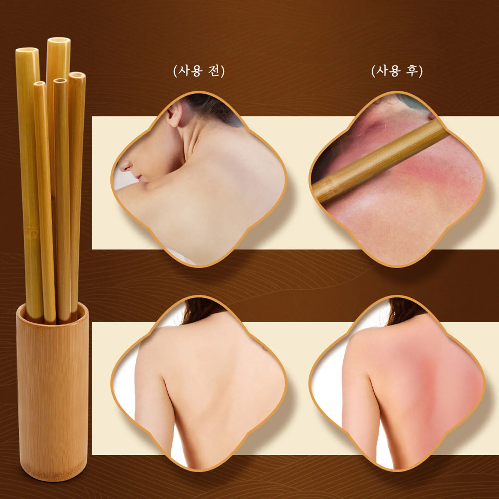 Bamboe Massage Sticks Massage Gua Sha Gereedschap 60cm Draagbare Armen Schouder Spier Ontspanning Full Body Beauty Vormgeven Accessoire