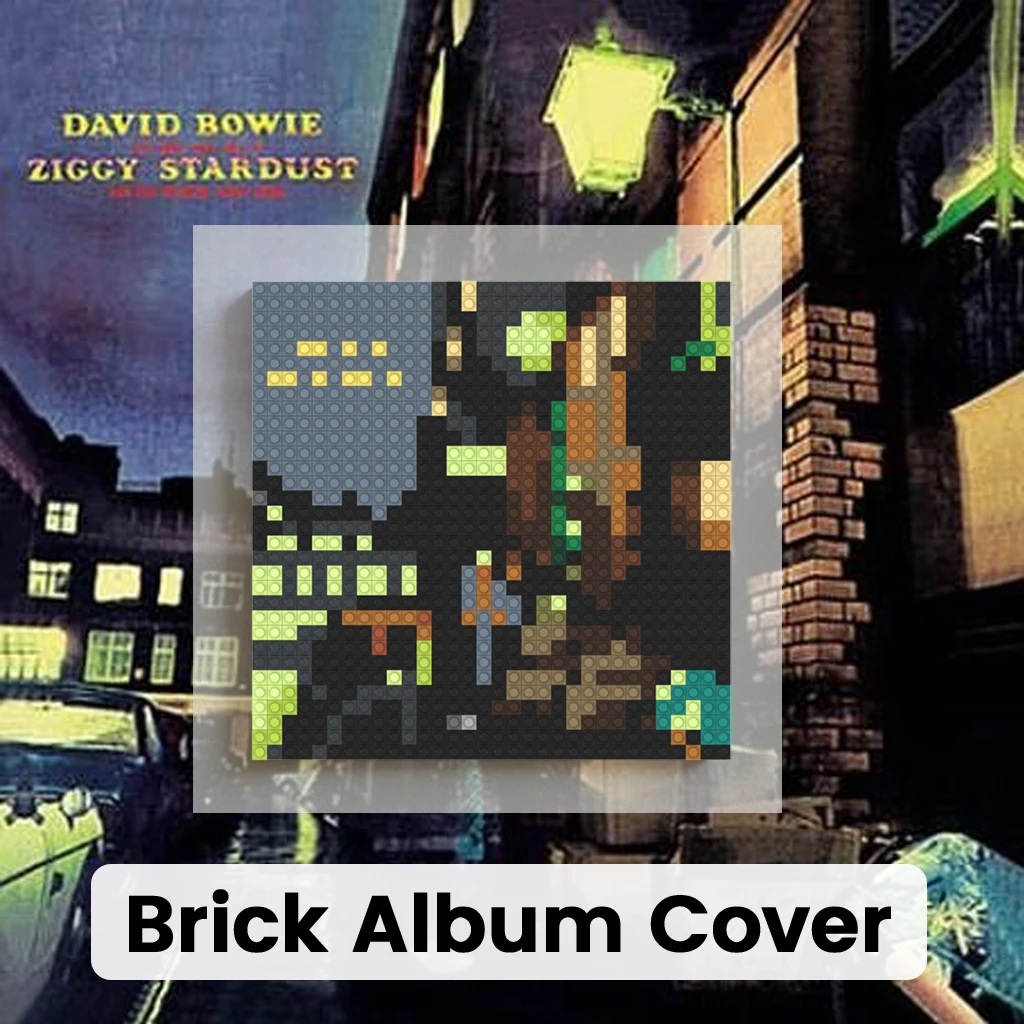 

D-David B-Bowie Retro Music Singer Brick Building Blocks Pixel Art Poster Home Wall Decor