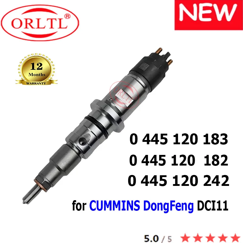 

ORLTL Common Rail Injector 0445120183 Diesel Fuel Nozzle 0445120182 0445120242 For Dong Feng Engine