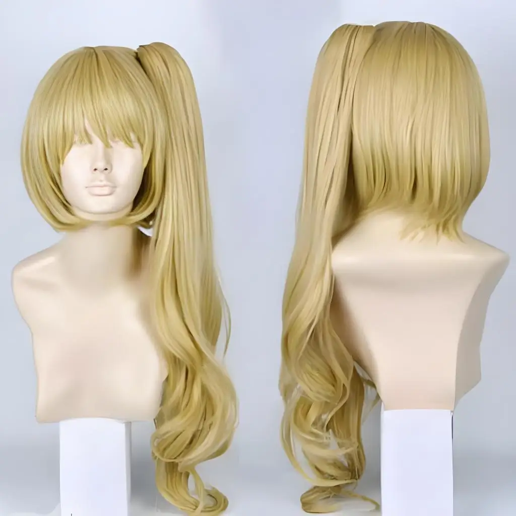 

Touhou Project Cosplay Wig Flandre Scarlet Blonde Heat Resistant Fiber Anime Hair Costume Accessory