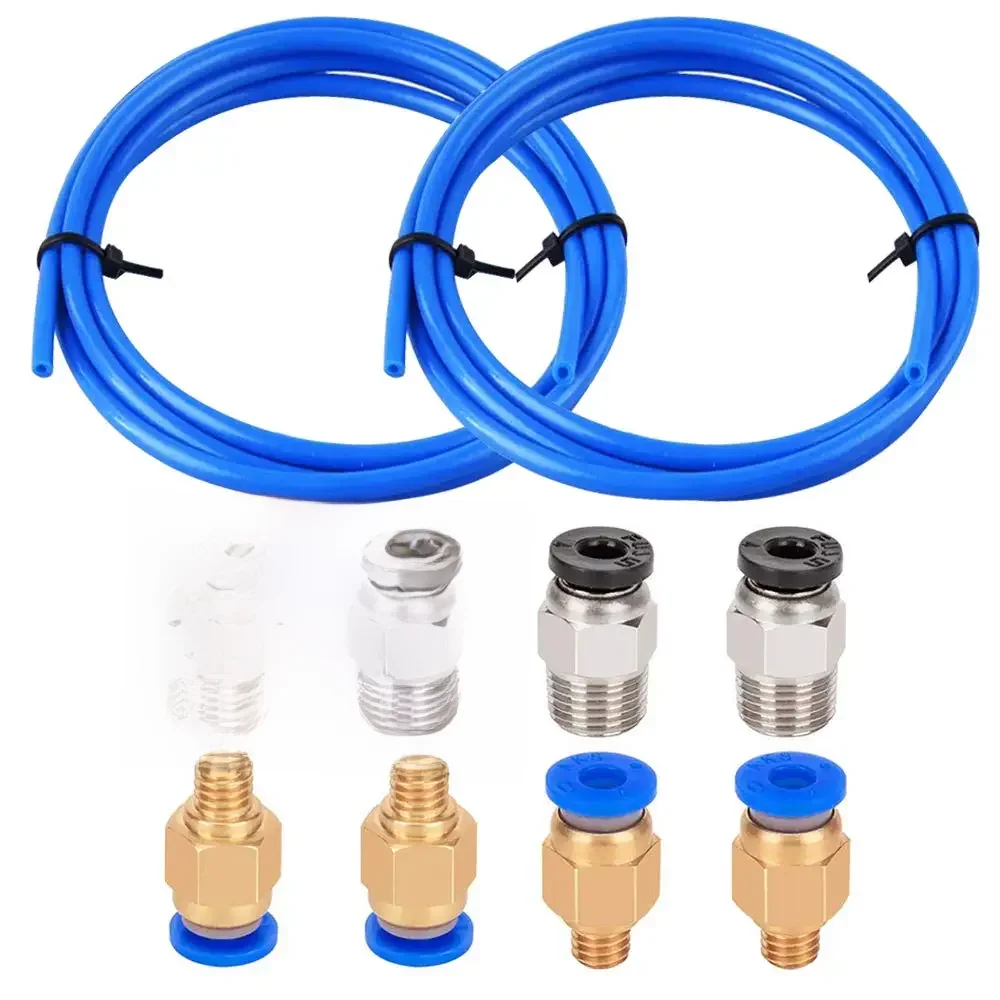 Rurka Bowden PTFE do filamentu 1,75 mm z złączami PC4-M6 PC4-M10 pneumatyczne do Creality Ender 3/Pro Ender 5/Pro CR-10/10S — zdjęcie 2