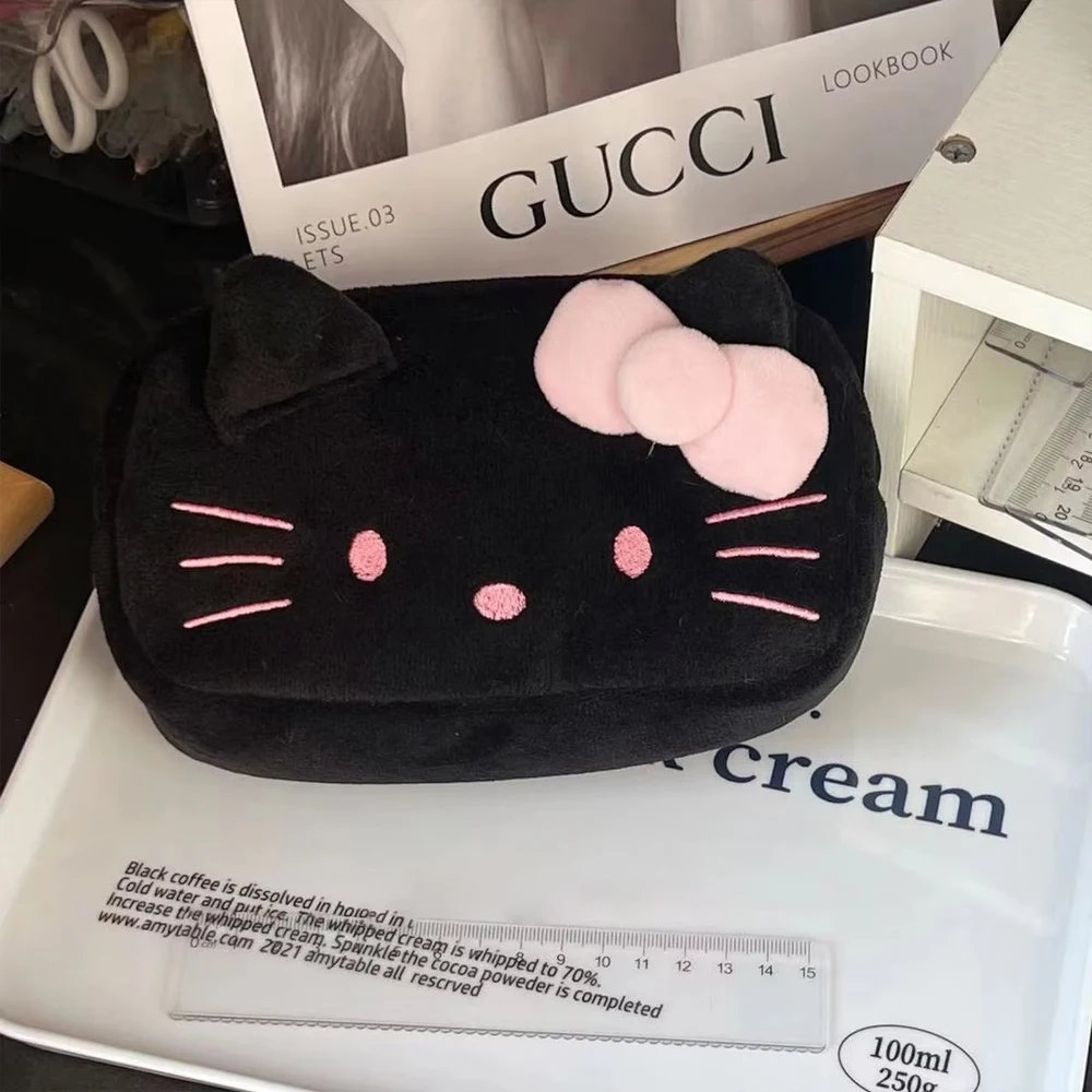 กระเป๋าใส่ปากกาตุ๊กตาเฮลโลคิตตี้ ซานริโอ้ จากมินิโซ ลายการ์ตูนอนิเมะสำหรับเด็กผู้หญิง  กระเป๋าใส่เครื่องเขียนนักเรียนขนาดใหญ่