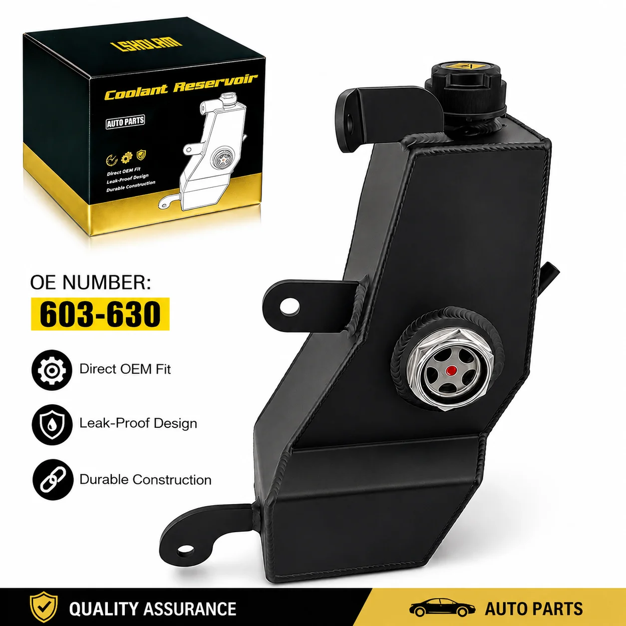 Upgraded Aluminum Coolant Expansion Reservoir Tank with Cap for Jeep Grand Cherokee 2011-2021 Dodge Durango 2011-2024 Replace 60