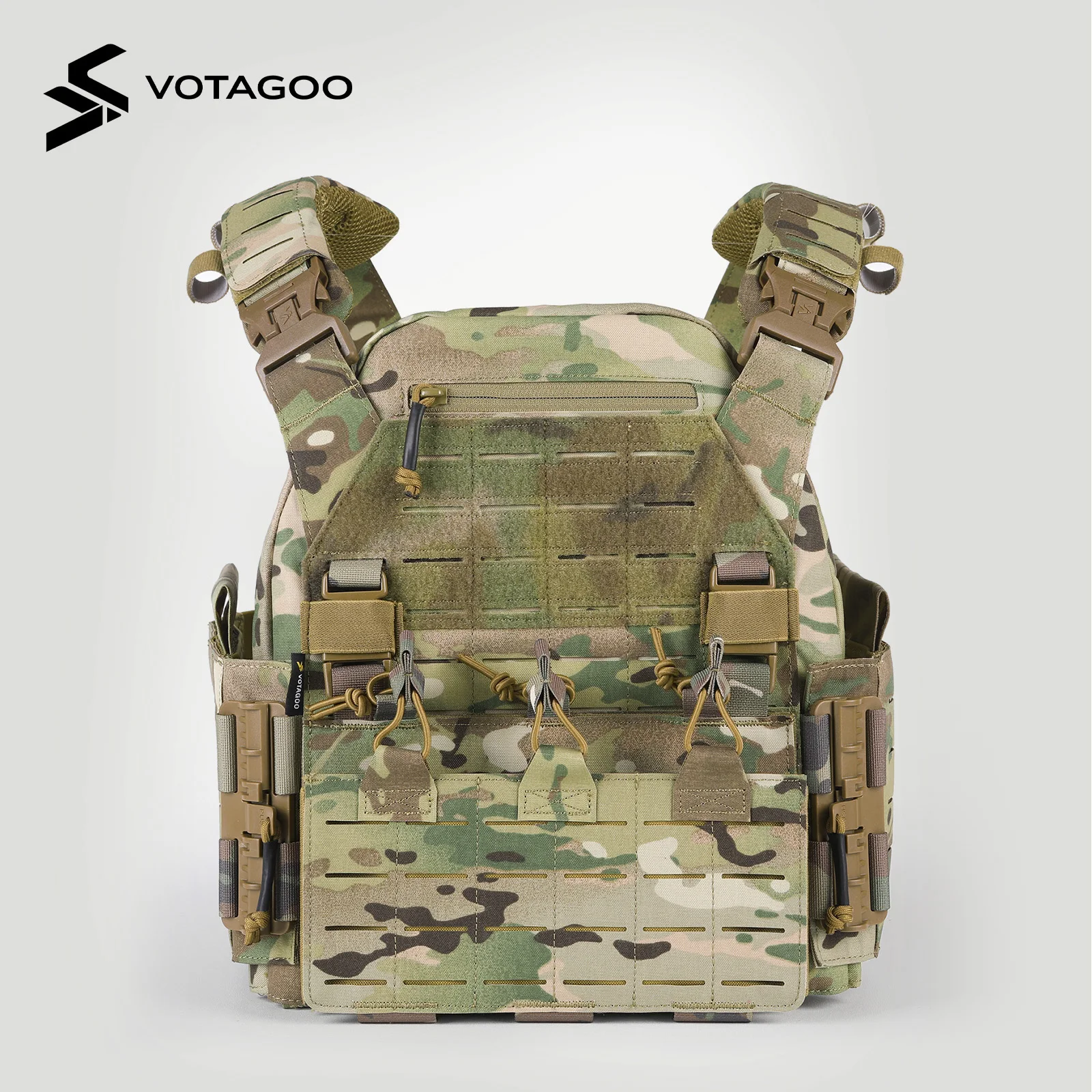 

VOTAGOO Tactical Vest, Quick Release Lightweight Airsoft Vests Plate Carrier for Outdoor Hunting Nylon
