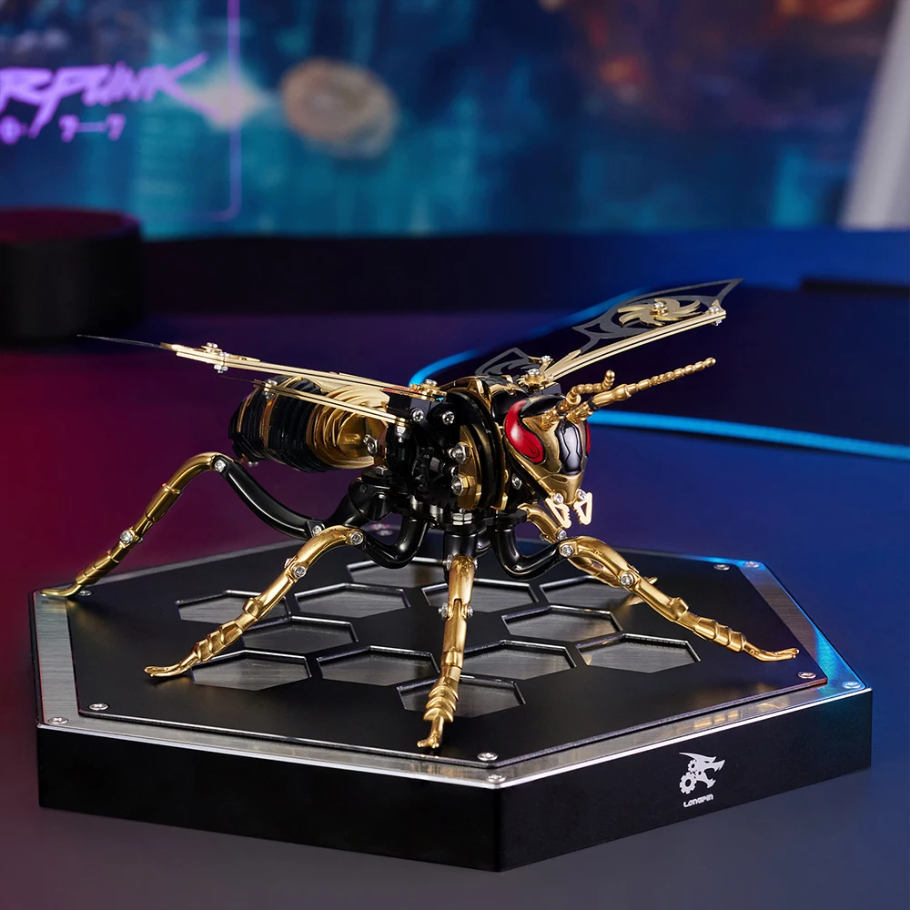 Wasp 3D Puzzle metalowy Model do montażu miodowa baza mechaniczna zabawka w kształcie zwierzątka uniwersalna podstawa dla chłopca dzieci prezent dekoracja domu