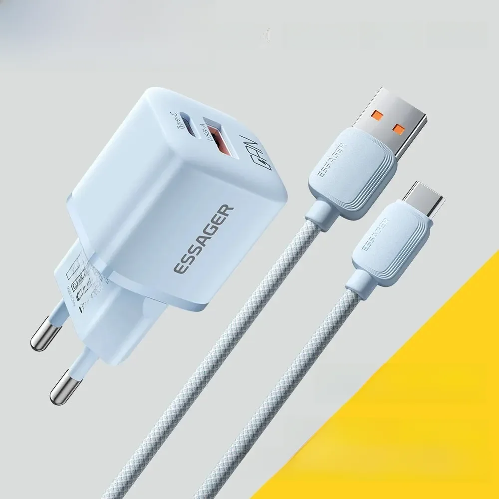 Ładowarka Essager 20W GaN USB typu C PD Szybkie ładowanie telefonu QC 3.0 Szybkie ładowarki do iPhone 14 13 12 11 Pro Max Mini iPad Ładowanie — zdjęcie 2