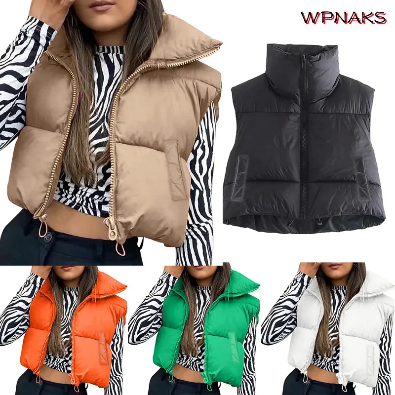 Women Autumn Winter Vest Sleeveless Jackets Waistcoat Clothing Warm Coats 2024 Luxury y2k Padded Puffer Vest Female Clothes