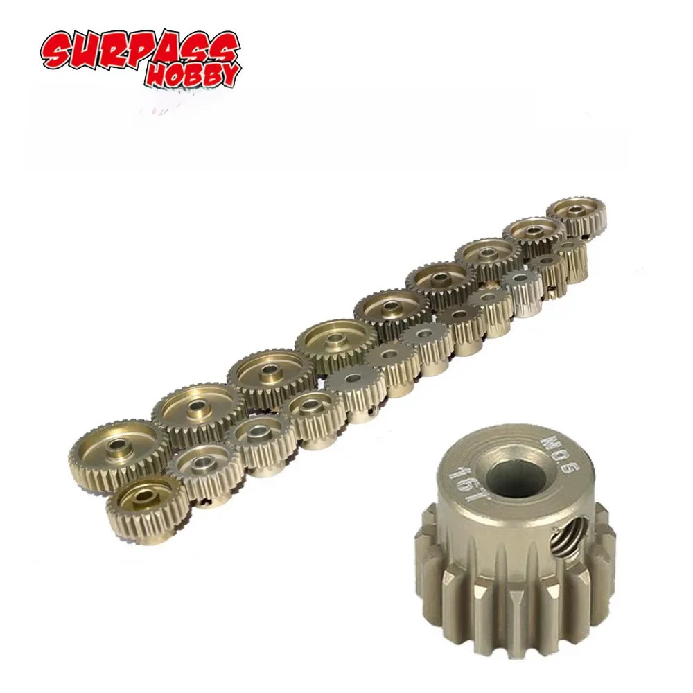 5PCS 32DP 48DP 64DP M0.6 3.175mm Metalen Aluminium Rondsel Motor Gear Set 12 T-50 T voor 1/10 RC Auto Vrachtwagen Buggy Auto - afbeelding 2