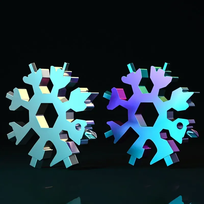 AliExpress 18-in-1 Stainless Steel Snowflakes Multi-tool Herramienta 18 En 1 Multifunctional Tool Copo De Nieve