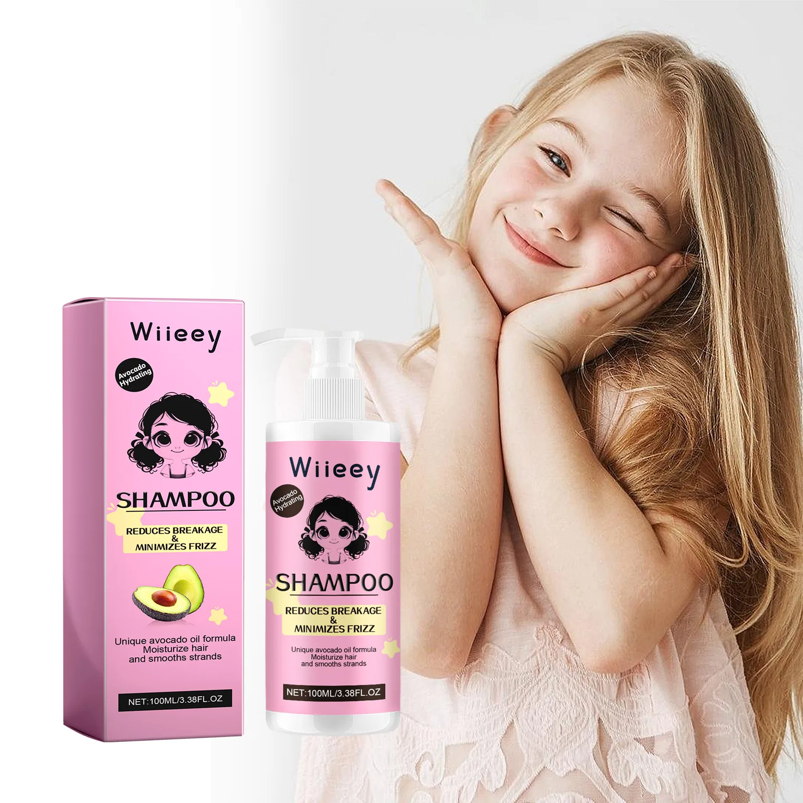 Avocado Hair Care Shampoo Scalp Moisturizes Softens Controls Oil Fluffiness Long-lasting Fragrance Children Gentle Shampoo