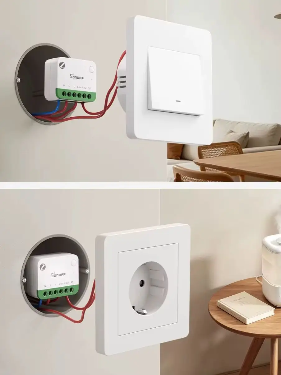 SONOFF MINI-ZB1GSP MINI ONE PM Zigbee intelligenter Schalter bis 16 A, Energie- und Stromkostenverfolgung, kompatibel mit Apple Home über Matter-Bridge