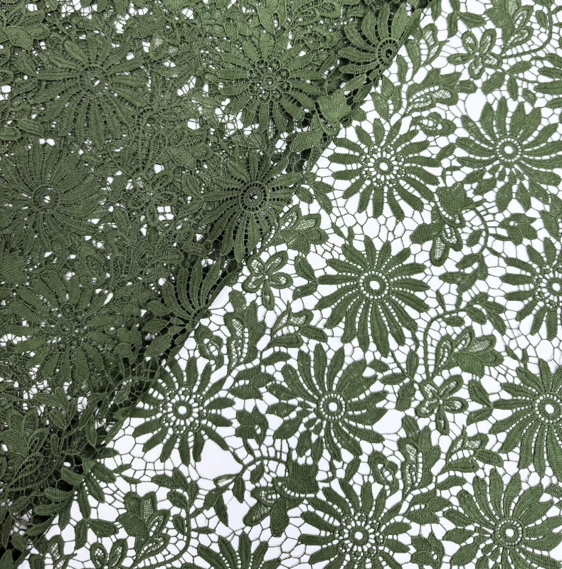 

Кружевная ткань 2025, высококачественная однотонная кружевная ткань с цветочной вышивкой для Дубая, Абая или свадебного платья, швейная ткань