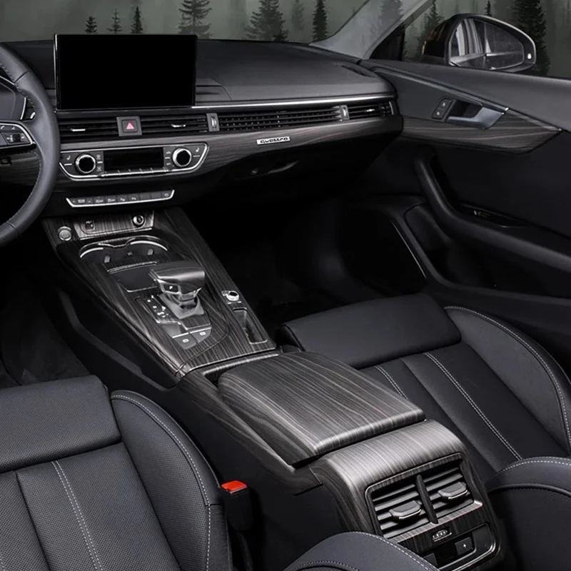 Matte Mahagoni-Kornüberlager-Zierleiste für LHD Audi A4L B9 Limousine A4 Allroad Avant S4 A5 S5 2017 2018 2019 2020 2021 2022 2023 2024