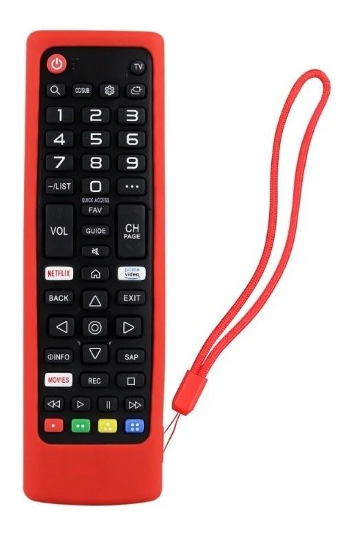 حافظة التحكم Lg Akb75095307 حافظة تلفزيون ذكية لون سيليكون أحمر