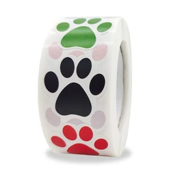 100-500Pcs Thank You Labels Stickers Round Paw Print Stickers Self-Adhesive Labels Suitable for Gift Box Bags Package Decor