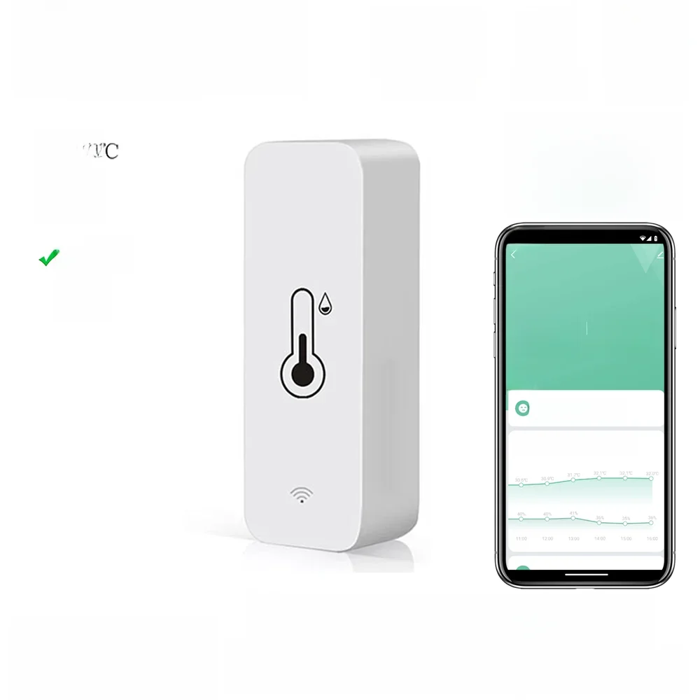 Tuya wifi temperatur feuchtigkeit sensor smart life remote monitor für smart home arbeit mit alexa google assistent