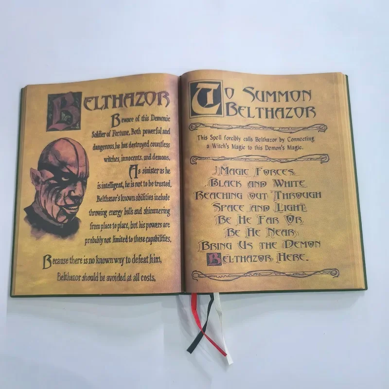 Book Of Shadows Magic Book Vintage Green Cover Spells Records Stories Bound Journal  Magic Copy Books Gift