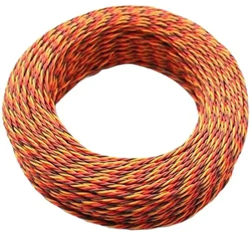 Câble d'extension de Servo à 3 voies, fil torsadé JR Futaba pour accessoires d'avion RC, 5M 16 pieds 22AWG 26awg 30/60 Core