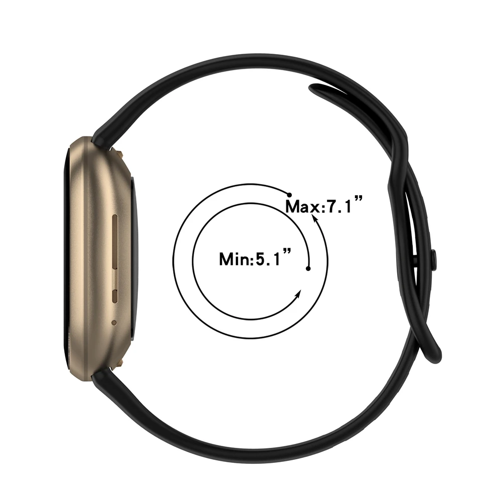 Fitbit Versa 3/Versa4/Cảm Giác Dây Đeo Silicone Dây BandBracelet Có Đai Điều Chỉnh Dây Đeo Tay Versa3 4 Đồng Hồ Thông Minh Accessorie