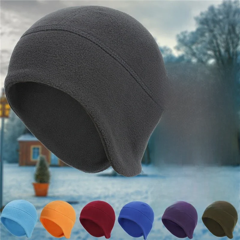 AliExpress hengsong Winter Outdoor Warm Beanie Rocker Fleece Ear Protection Cap Windproof Coldproof Headwrap Hat Lined Hat Bicycle Riding Hat