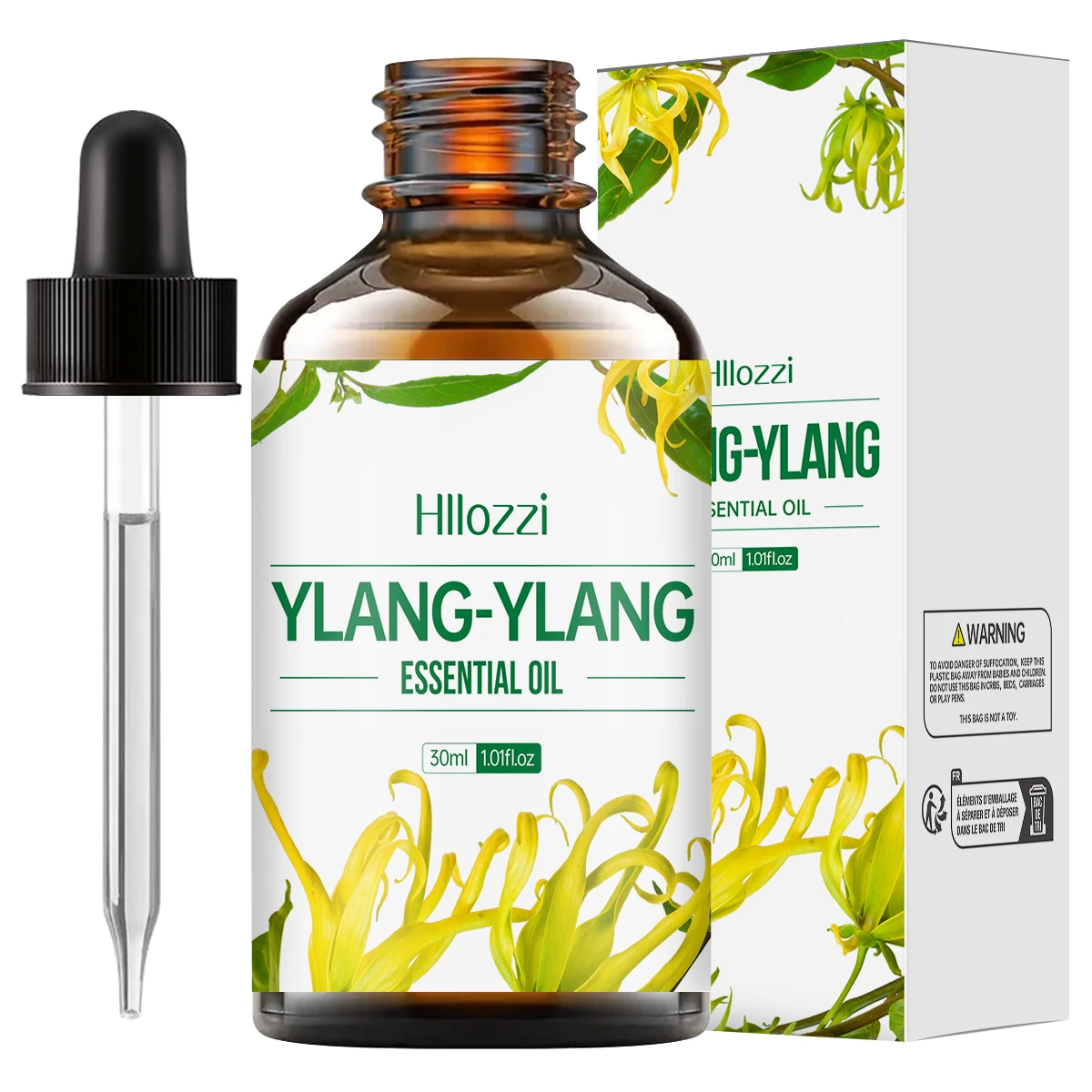 Aceite esencial de Ylang-Ylang para el cuidado de la piel, aceite esencial de extracto de planta para el cuidado del cuerpo, 30ml/60ml/100ml