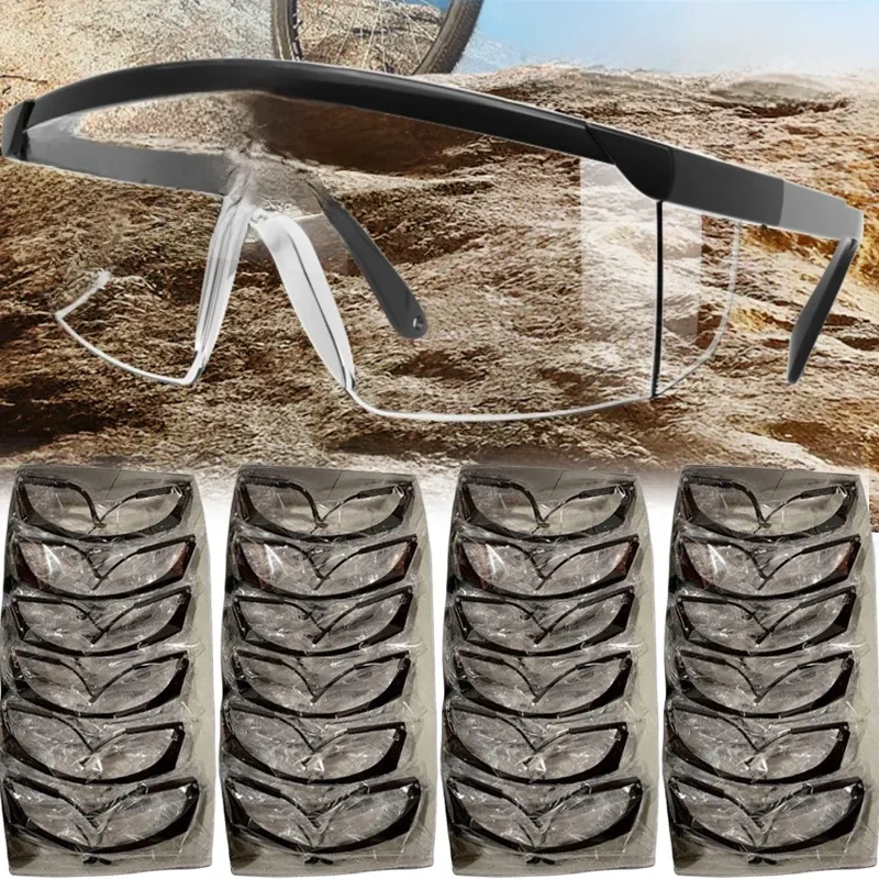 AliExpress 20PCS Work Safety Eye Protecting Glasses Goggles Industrial Anti-Splash Wind Dust Proof Glasses Motocross Cycling Glass Goggles