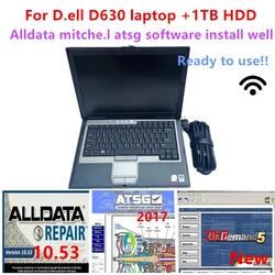 2022 Hot All Data 10.53 Auto Repair Software Alldata Mit.Chell 2015 Software Atsg 3in1 1TB HDD Installed in Laptop D630 4g RAM