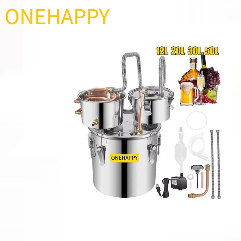 Máquina de água destilada ONEHAPPY, purificador de destilação de água destilada caseira, filtro de destilação de aço inoxidável