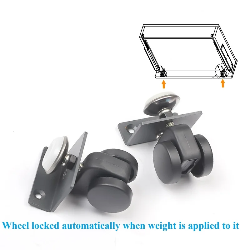Conceal Push To Pop Out Step Stool For Kitchen Closet Rebound Full Extension Slide And Sit Lock Casters