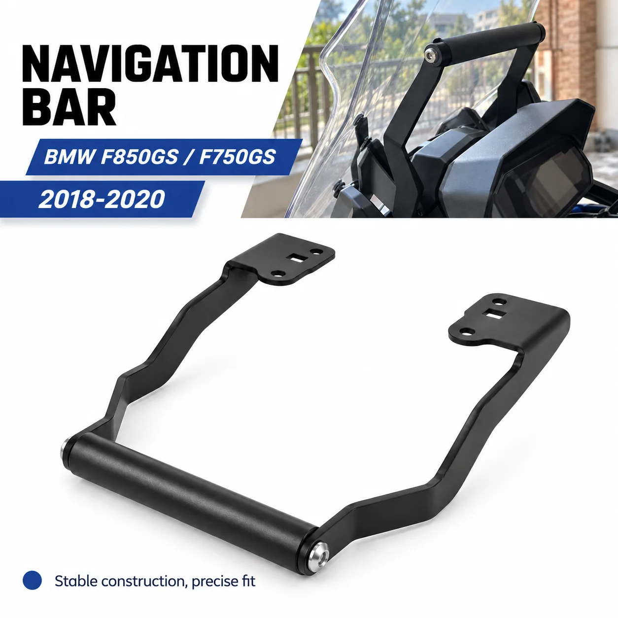 Motorcycle GPS Navigation Phone Holder Extension Bar Mobile Phone Mount Modified Accessories For BMW F850GS F750GS 2018-2020