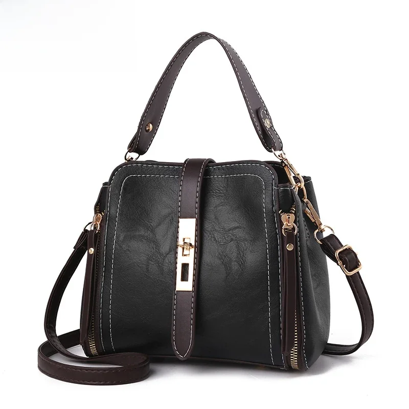 Yogodlns Fashion Women Bag Leather Handbags PU Shoulder Bag Small Flap Crossbody Bags for Women Messenger Bags vintage purse — zdjęcie 2