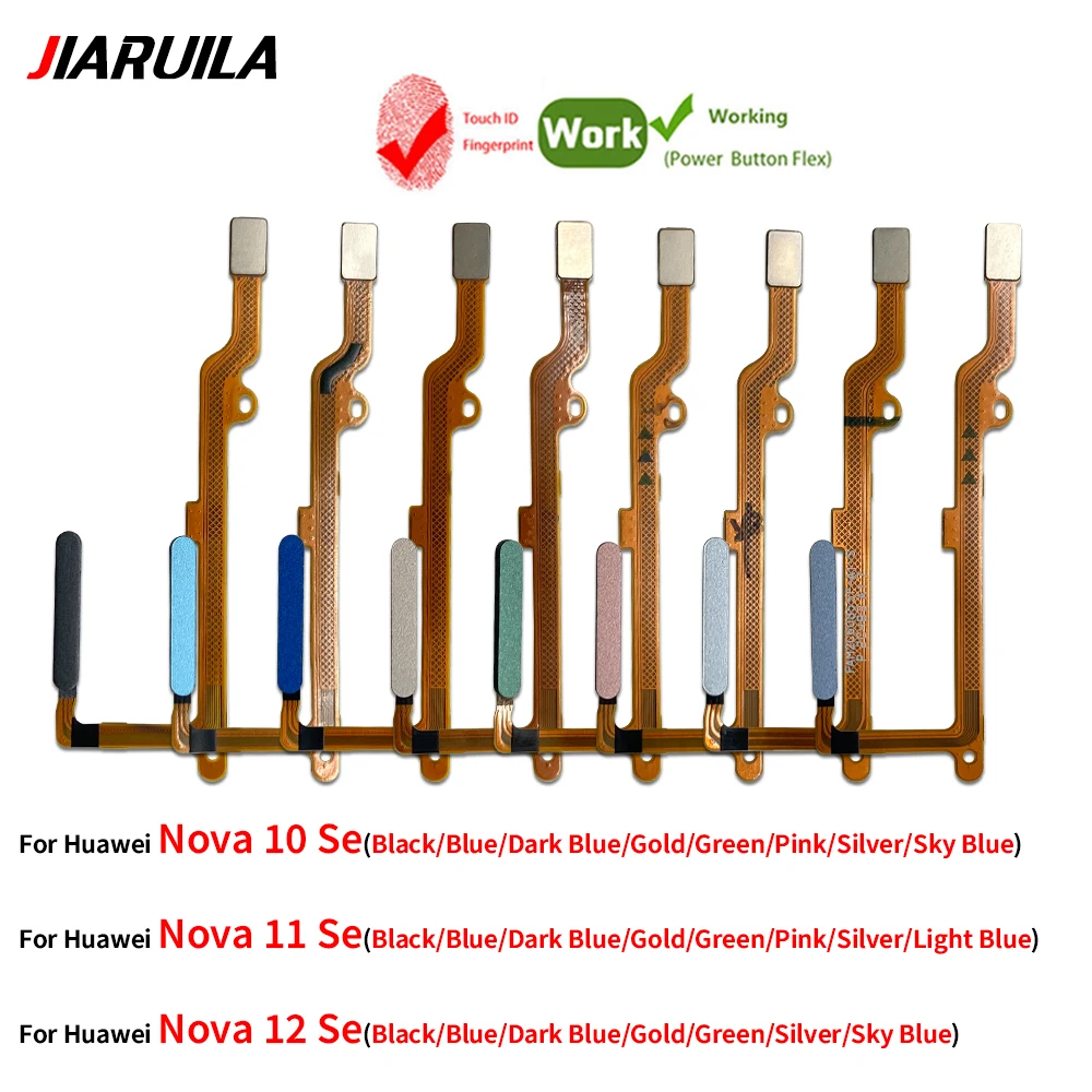 10 PCS Fingerprint Home Button Connection Flex Cable Ribbon For Huawei Nova 10 Se Nova 11 Se Nova 12 Se