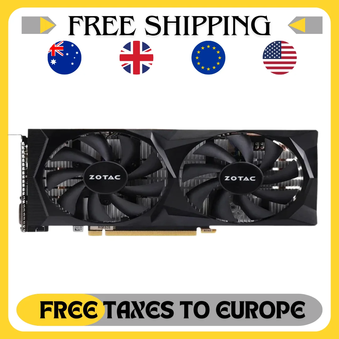 

2024 бывшая в употреблении игровая видеокарта ZOTAC GTX 1660 6 ГБ GTX1660 6G GDDR5 192bit GPU графическая карта