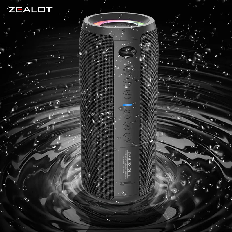 Zealot S51 Pro 40W Outdoor Portable Wireless Speaker,RGB Light