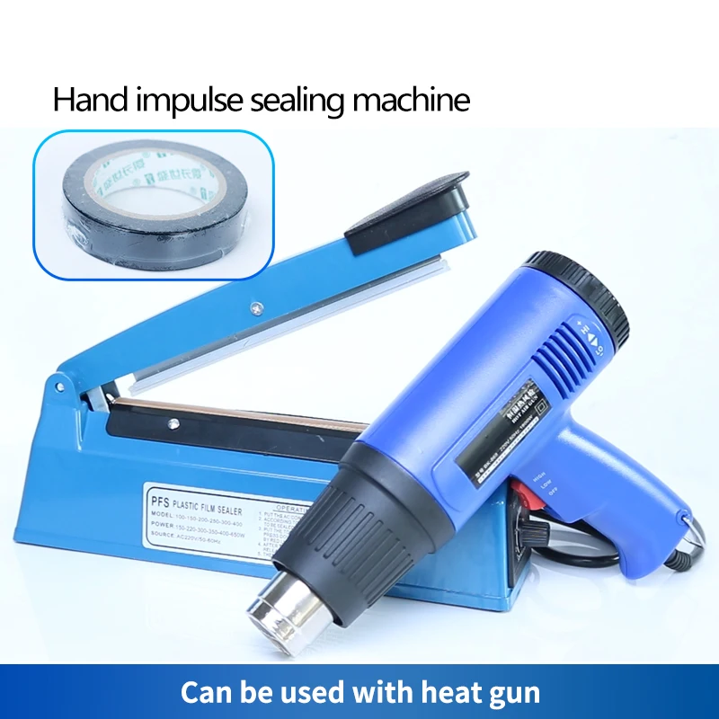 ZONESUN ZS-FS200 Hand Impulse ซีลเครื่องซีลฟิล์มพลาสติกกระเป๋าเวลาเครื่องทำความร้อนปรับบรรจุภัณฑ์ขนาดเล็กเครื่องซีล