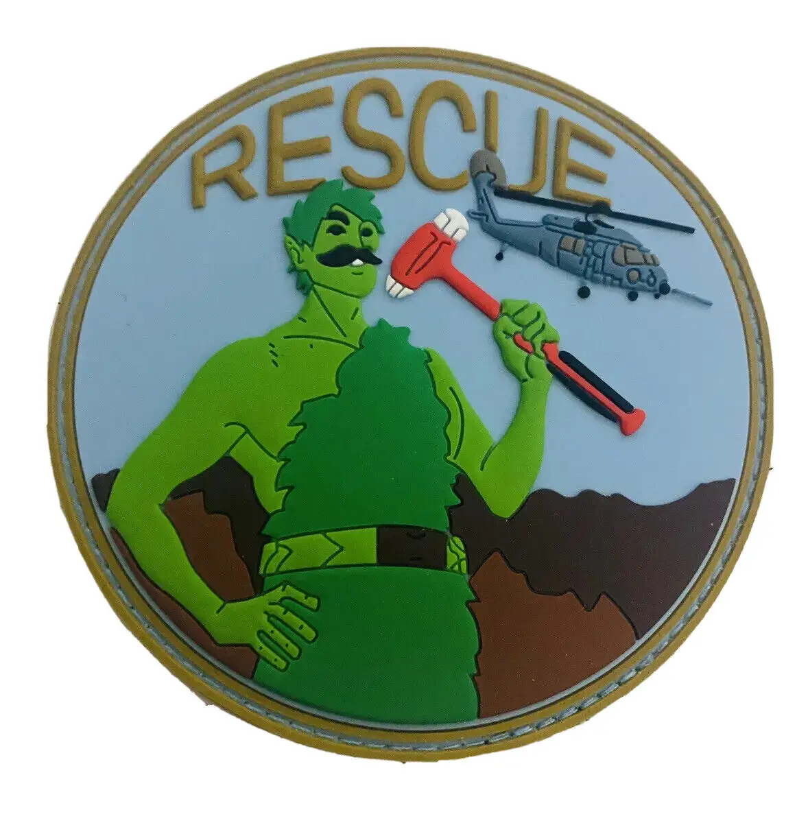 Low MOQ Custom PVC Patches Logo Personalized Design USAF JOLLY GREEN PVC PATCH HH60 SEARCH RESCUE RQS PEDRO TOML CSAR AIR FORCE