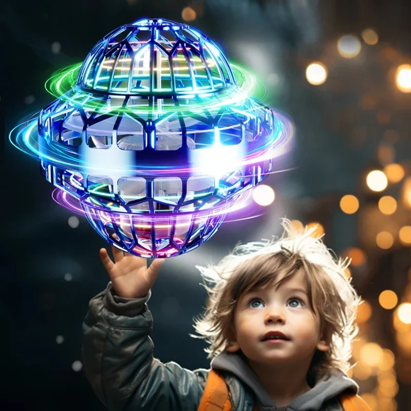 Flyball UFO amélioré avec Spinner volant LED, jouets Fidget Boomerang Flyorb, boule volante magique, Drone Orb Fly Nova, jouet pour enfants, cadeaux