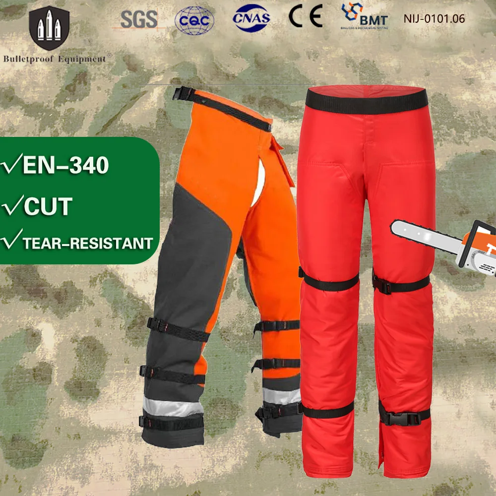 

EN340 Technical Chainsaw Safety Pants 8 Layers Protection Fabric Wood Cutting Pants Anti Cut Chainsaw Protective Chaps Forest