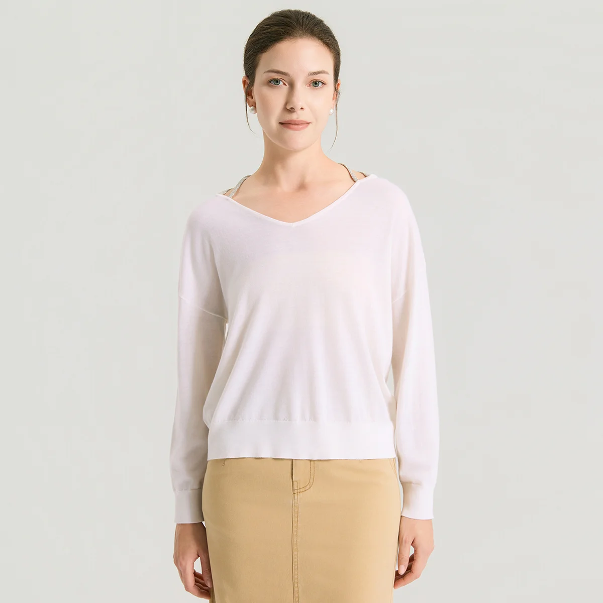 

BD4611426 Vintage Inspired 100% Wool Sweater Women's Luxury Knitted Top Slim Fit Breathable Casual Pullover