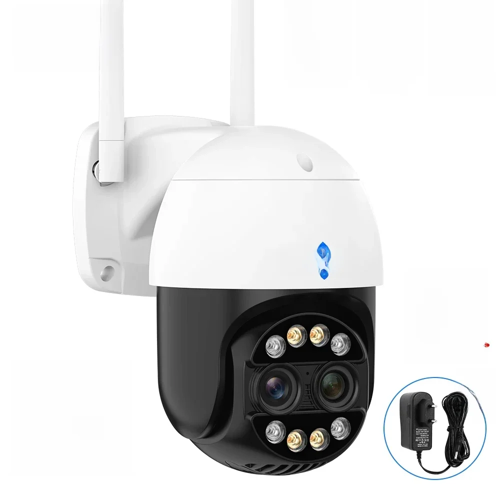 Hiseeu 4K 8MP Dual Lens Wifi PTZ IP Camera 2.8 + 12mm 8Xzoom CCTV Video bewakingscamera Kleur Nachtzicht Menselijke detectie Cam - afbeelding 2