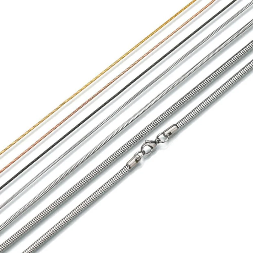 JoFashion-Colliers Longs en Acier Inoxydable pour Hommes et Femmes, Tour de Cou de la raq, Equilibre de 4 Couleurs, Largeur 0.9mm, 1.2mm, 1.5mm, Salle, Livraison Directe, 1Pc