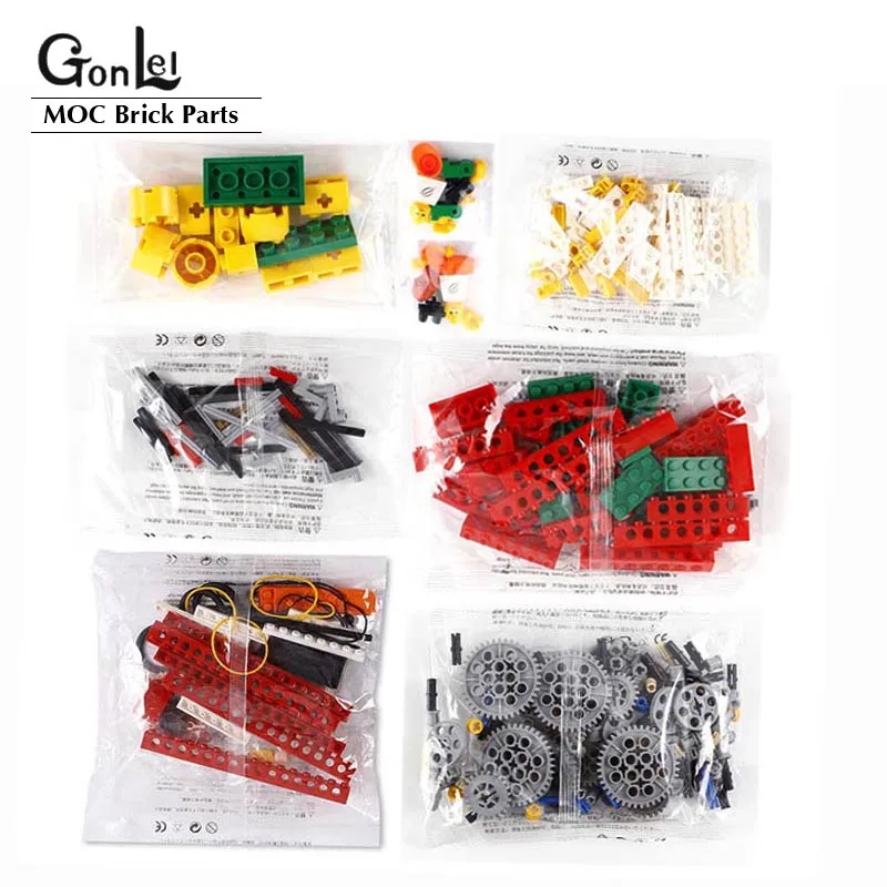 399Pcs/Bag MOC Building Blocks Technical Beams Gears Axle and Connectors Bricks Parts Pack for 9689 Simple Machines Set DIY Toys