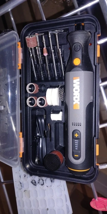 Worx 8V Rotary Tool WX106 Cordless Mini Drill Engraving Grinding Polishing Machine USB Charger Variable Speed Power Tools Set photo review