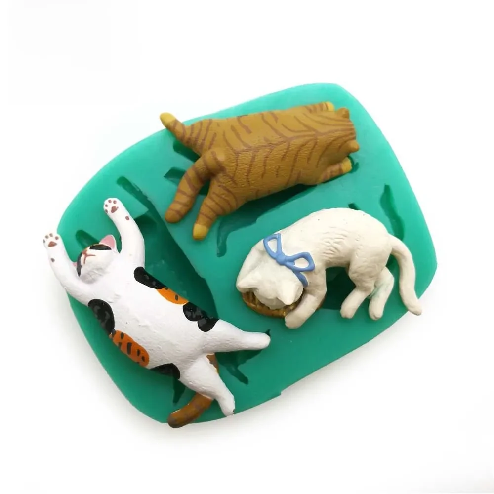 Forma Silikonowa 3 Koty do Dekoracji Ciast, Forma do Fondantu, Forma do Babeczek, Forma do Czekolady, Gipsu, Ręcznie Robiona Forma do Żywicy Epoksydowej, Narzędzia do Żywicy — zdjęcie 2