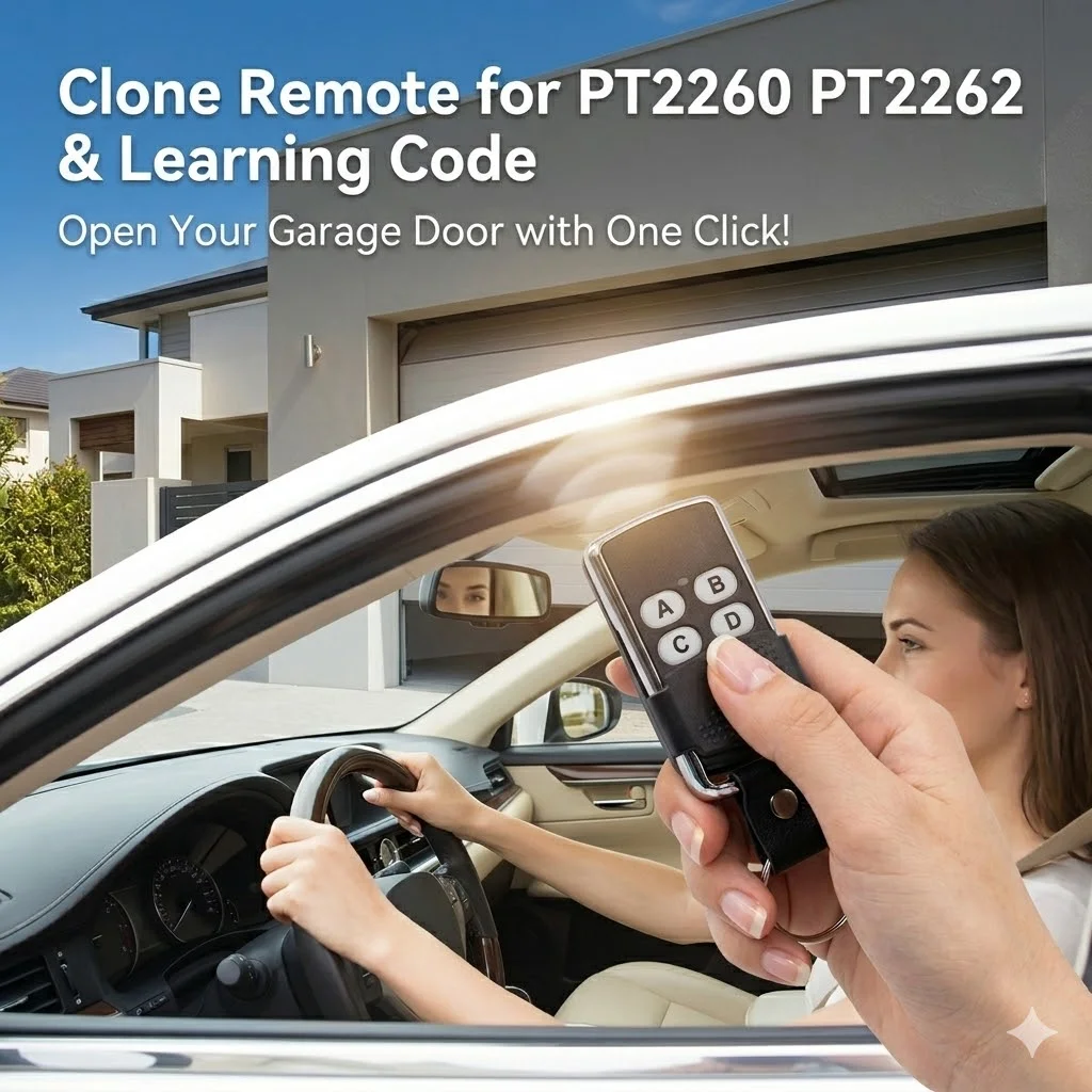 

Universal Garage Remote Control Duplicator Clone PT2260 PT2262 LX2240 Learning Code Remote Controls 433MHz included Battery