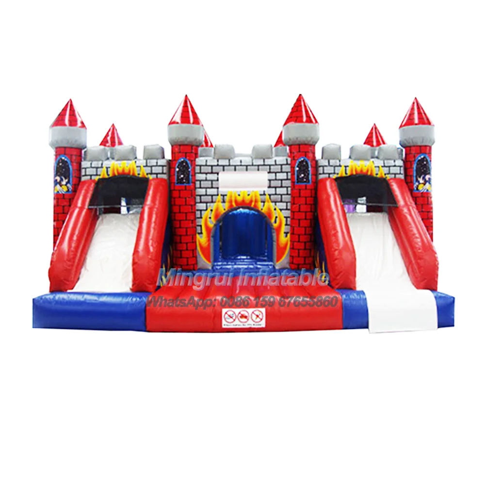 Inflatable Slide Combo Bounce House for Kids, Bouncy Castle, Good Quality, 6x6x4m