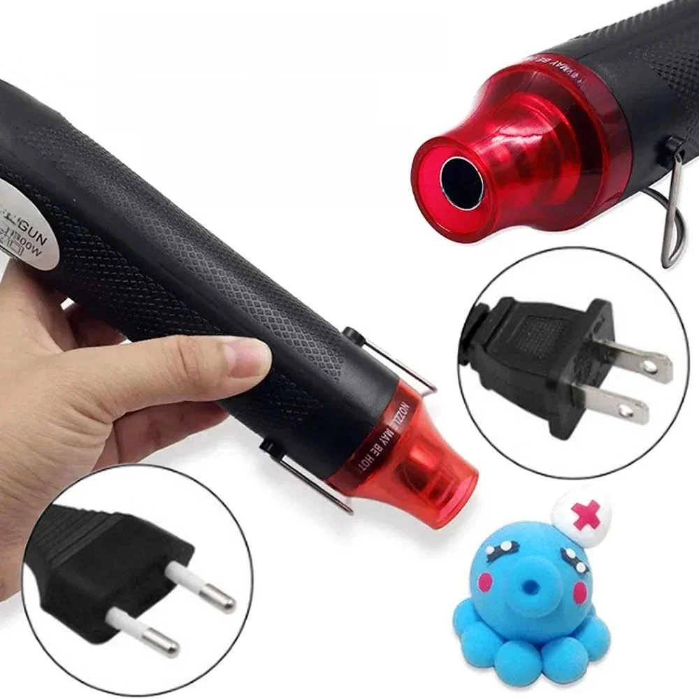 220/110V pistolet na gorące powietrze narzędzie do majsterkowania ciepło elektronarzędzie elektryczne Mini 300W temperatura lutowania dmuchawa rzemieślnicza z obsługą termokurczliwego siedziska — zdjęcie 2