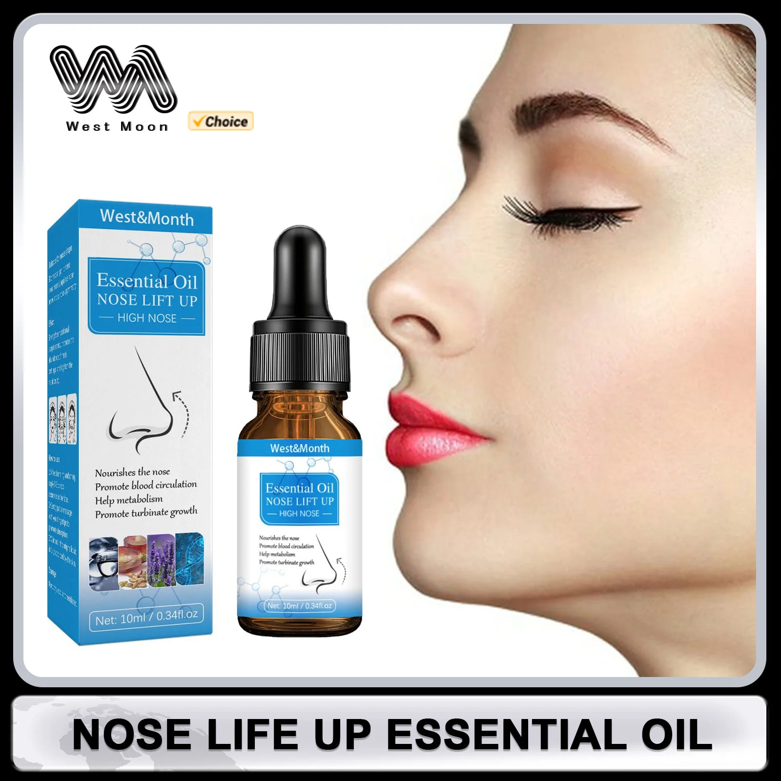 Nose Lift up Essential Oil Thin Smaller Nose up Heighten Rhinoplasty Firming Moisturize Reshape Natural Skin Care Nose Shape Oil
