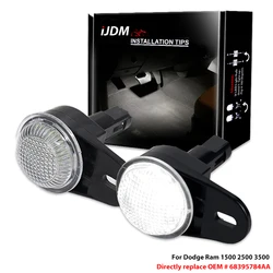 2x LED Interior Courtesy Footwell Lights Under Dashboard Floor Lamp For Jeep Wrangler Grand Cherokee Commander Liberty Dodge RAM