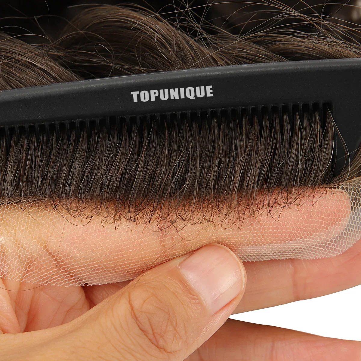 TUL04 French Lace Wig Durability, Breathability and Realistic Looking Men's Lace Toupee Full French Lace Human Hair Toupee